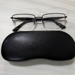 Ray-Ban Silver and Black Metal Glasses rb6285